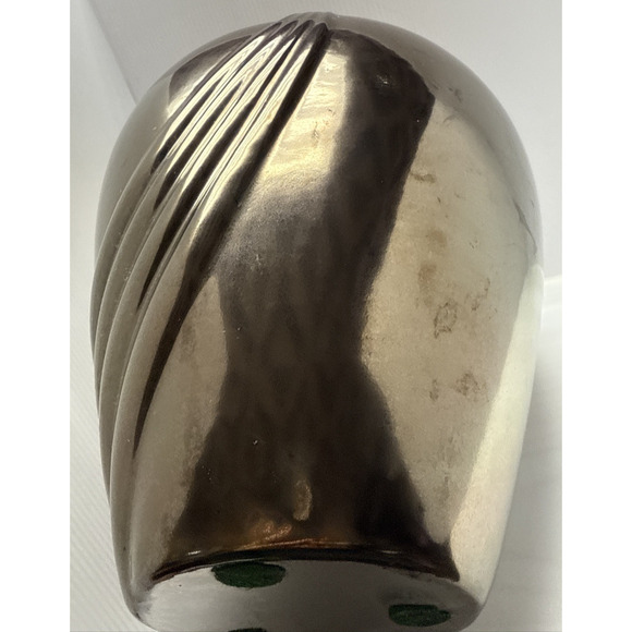 Vtg Haeger Pottery Metallic Bronze Vase Planter Pot Large Abstract Swirl 12 inch - Picture 4 of 12